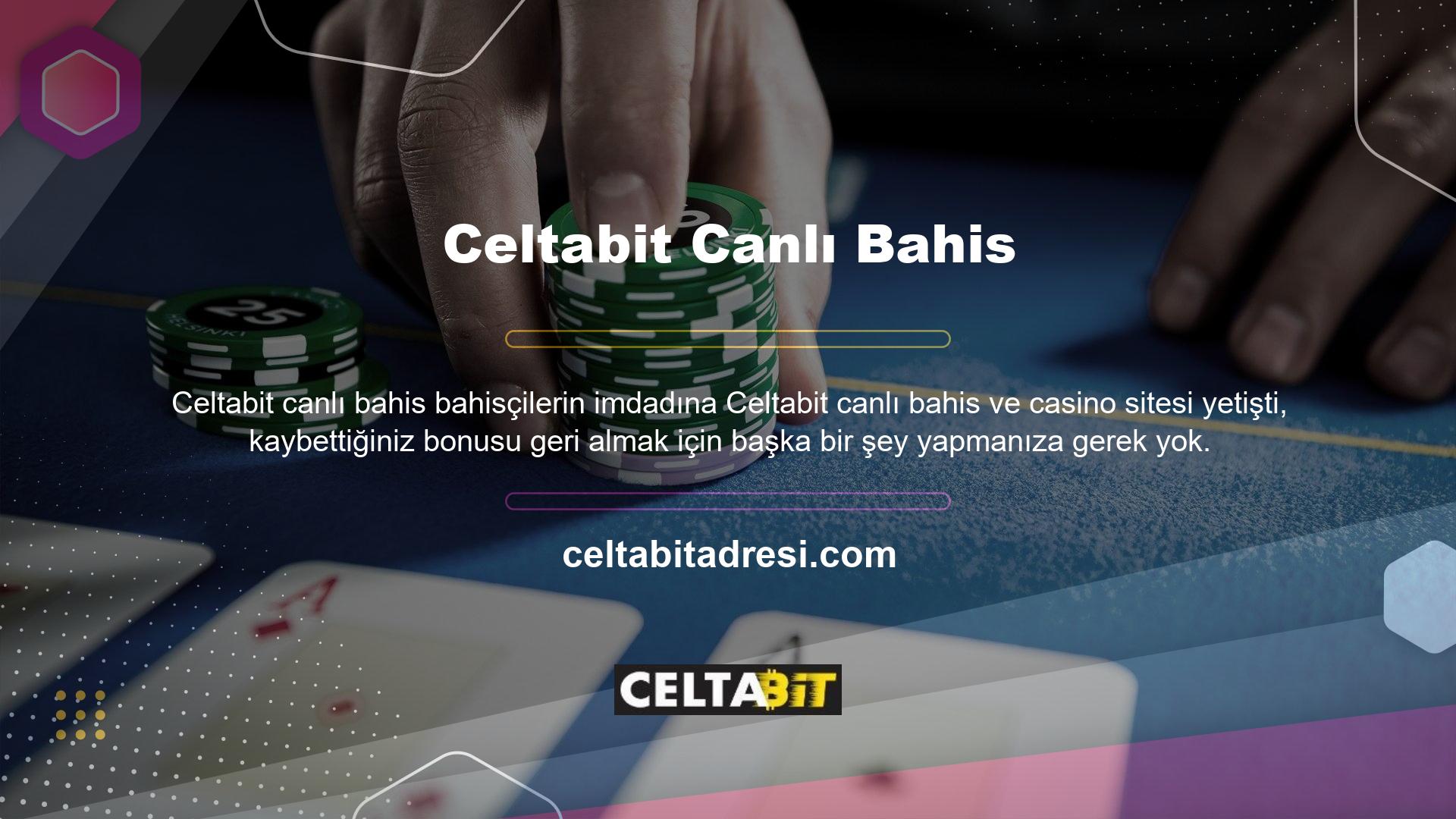 Tek yapmanız gereken Celtabit canlı bahis ve casino sitesine üye olmak